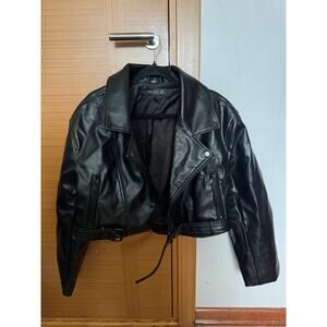 Cropped Leather Jacket - Lioness
